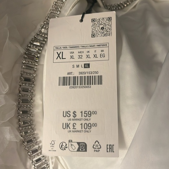 ZARA NWT STRUCTURED BEADS JEWEL JACKET SIZE XL absolutely gorgeous❣️❣️ - Picture 8 of 8